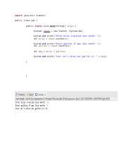 Miles Per Gallon Java Program .